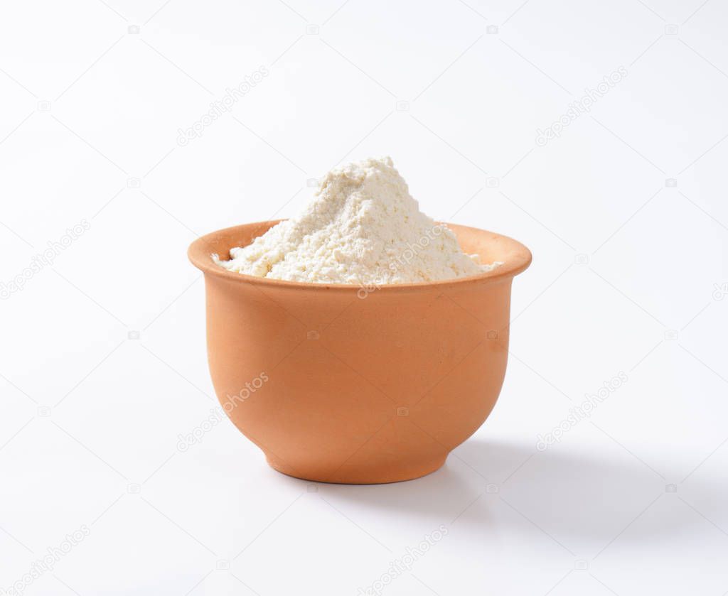 bowl of wheat flour