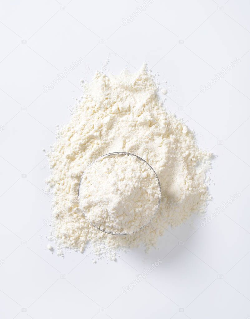 bowl of wheat flour