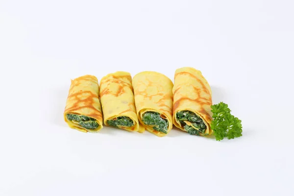 Spinach and Ricotta Crepes — Stock Photo, Image