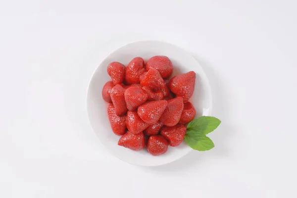 Piring dari strawberry compote — Stok Foto