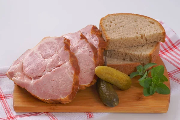 훈제 돼지고기 목 빵 — 스톡 사진