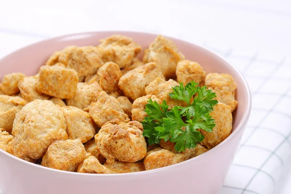 Cubos de carne de soja — Foto de Stock