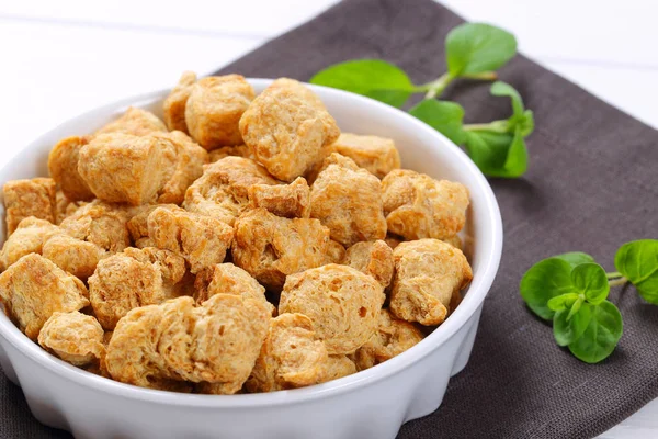Cubes of soy meat — Stock Photo, Image