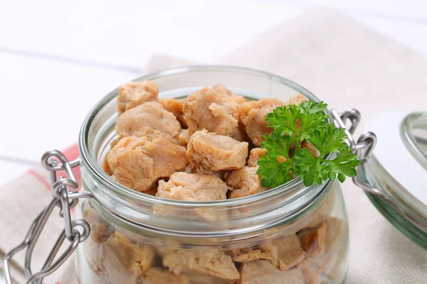 Cubes of soy meat — Stock Photo, Image