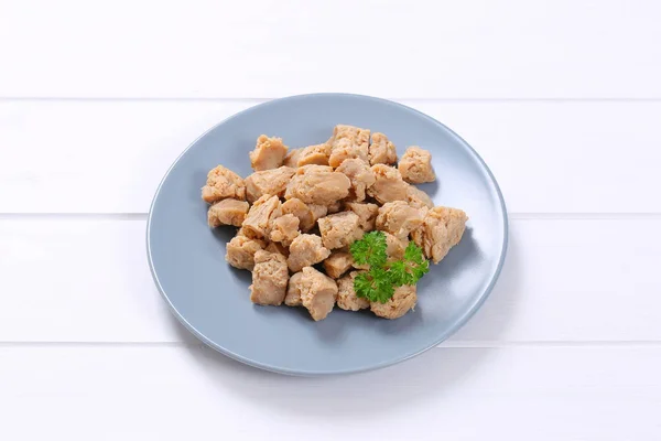 Cubes of soy meat — Stock Photo, Image