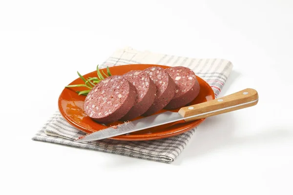 Salsiccia di sangue (budino nero ) — Foto Stock