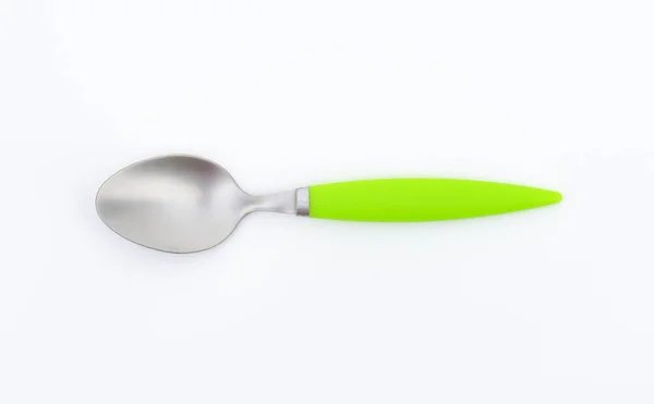 Empty teaspoon on white background — Stock Photo, Image