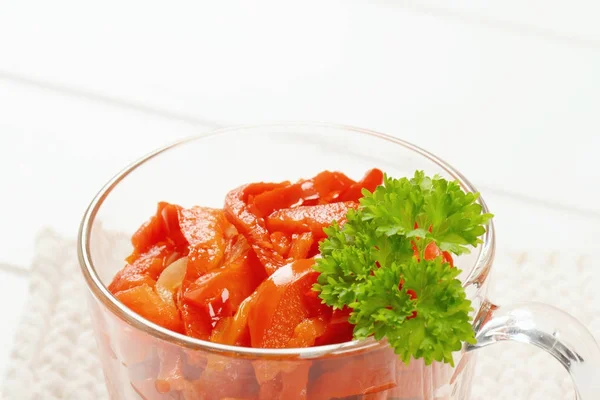 Pickled red peppers — Stock Photo, Image