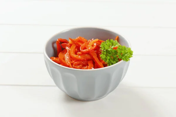 Pickled red peppers — Stock Photo, Image