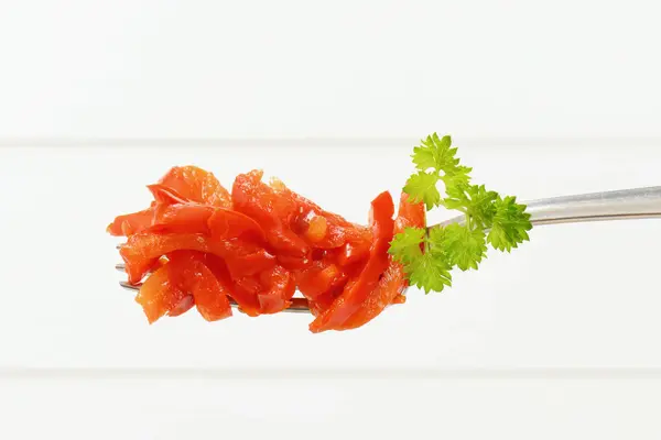 Peperoni rossi sottaceto — Foto Stock