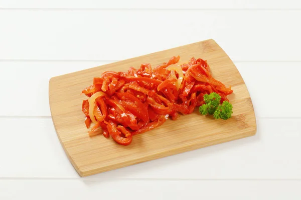 Inlagda röda paprika — Stockfoto