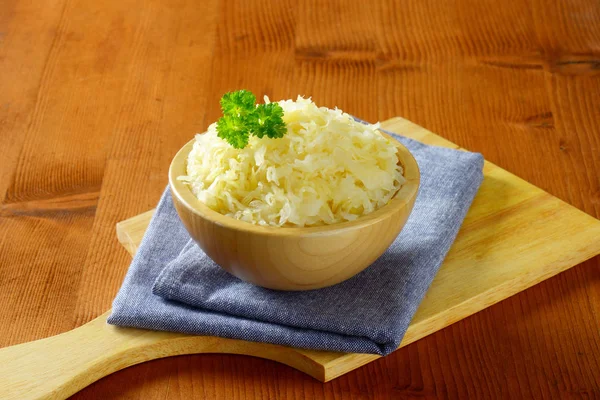 Schüssel Sauerkraut — Stockfoto