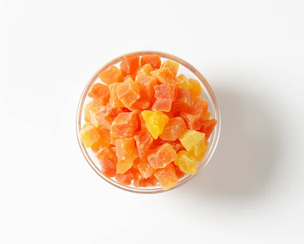 Nakrájené sušené papaya — Stock fotografie