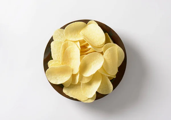 소금에 절인된 감자 칩 — 스톡 사진