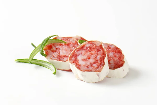 Fuet - Catalan dry cured sausage — Stock Photo, Image