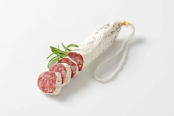 Fuet - Catalan dry cured sausage — Stock Photo, Image