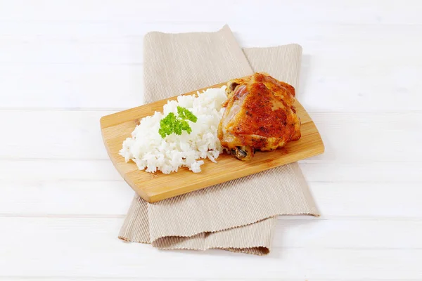 밥 과구운 닭고기 — 스톡 사진