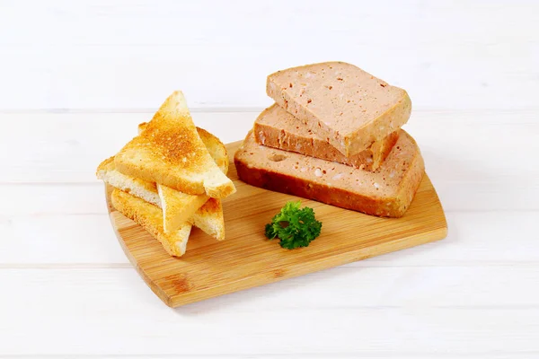 Meat loaf with toast — Stock Photo, Image