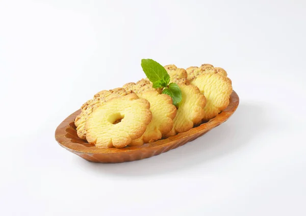 Flower-shaped vanilla cookies — Stock Photo, Image