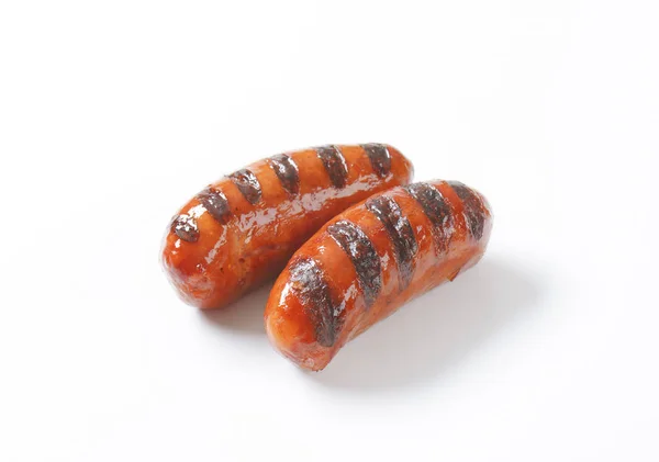 Grilled short sausages — Stock Photo, Image