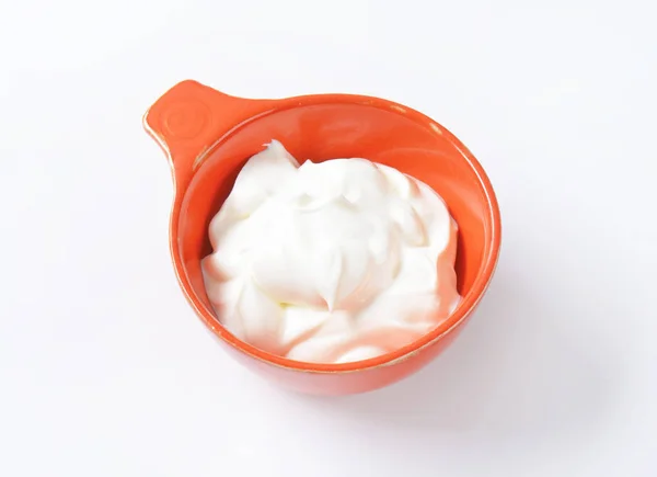 Miska, biały krem — Zdjęcie stockowe
