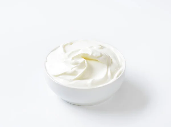 Bol de crème blanche — Photo