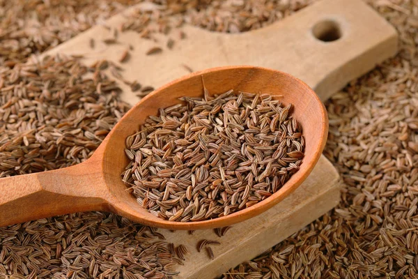 Cuchara de semillas de alcaravea —  Fotos de Stock