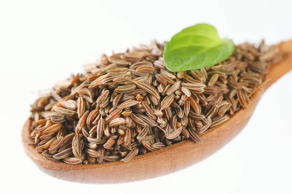 Spoon of caraway seeds — Stock Photo, Image