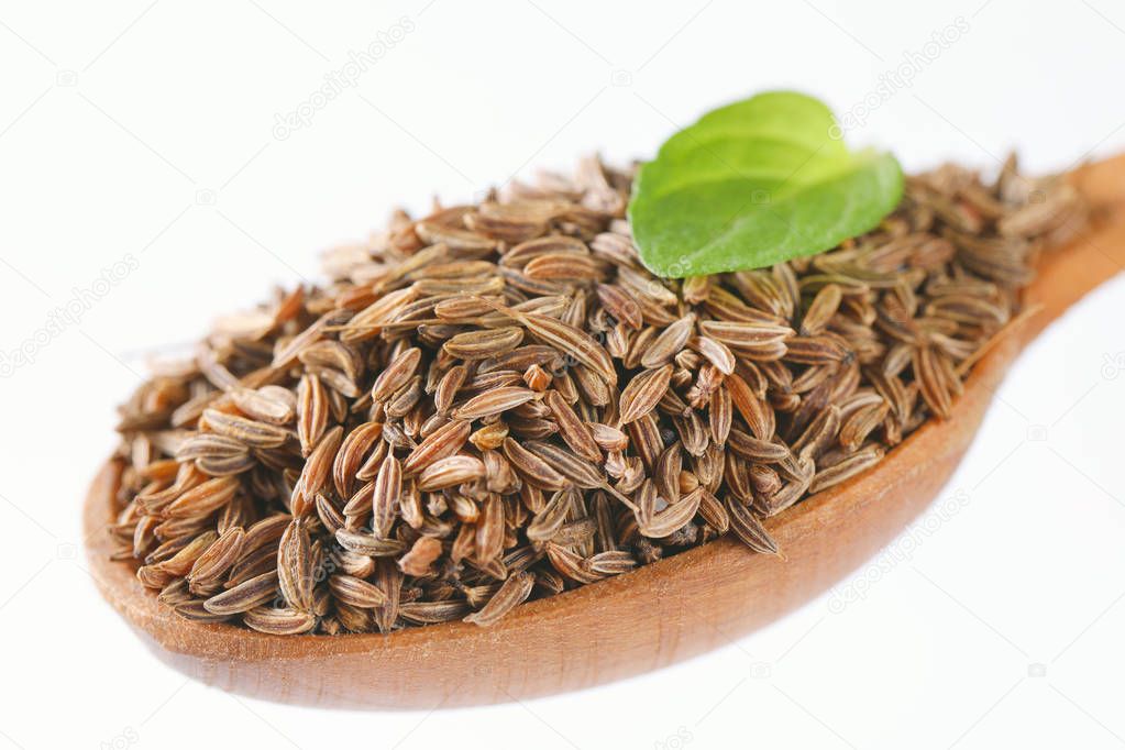 spoon of caraway seeds
