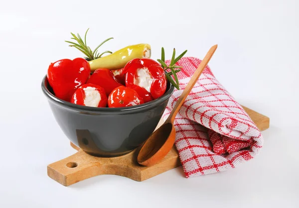 Sýrem plněné papriky — Stock fotografie