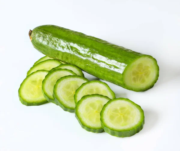 Zöld uborka szeletelve — Stock Fotó