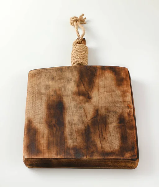 Drewniana deska do krojenia lub taca do podawania — Zdjęcie stockowe