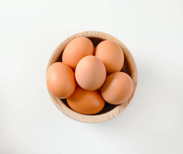 Fresh brown eggs