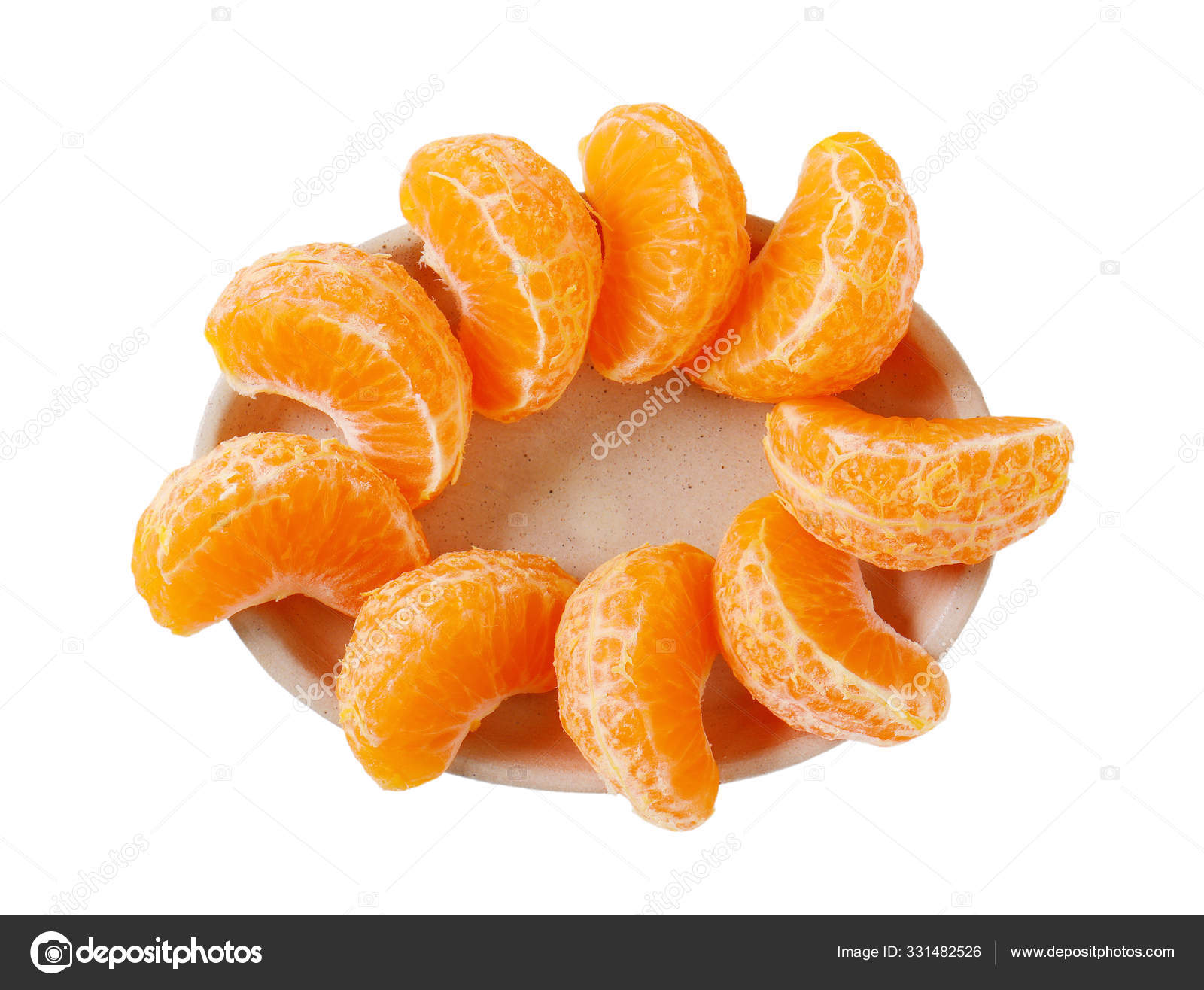 Slices of fresh tangerine Stock Photo by ©ajafoto 331482526