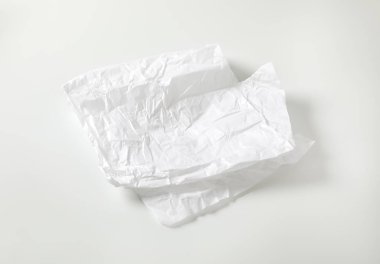 Buruşuk beyaz mumlu kağıt ambalaj