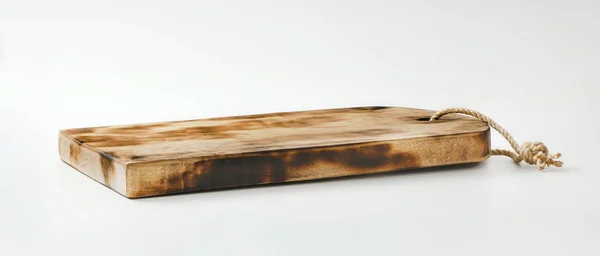 Drewniana deska do krojenia lub taca do podawania — Zdjęcie stockowe