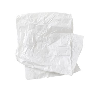 Crumpled white waxed packing paper clipart