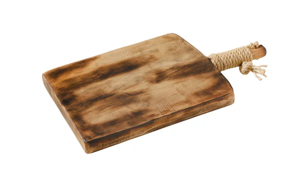 Rustikales Holzschneidebrett oder Serviertablett — Stockfoto