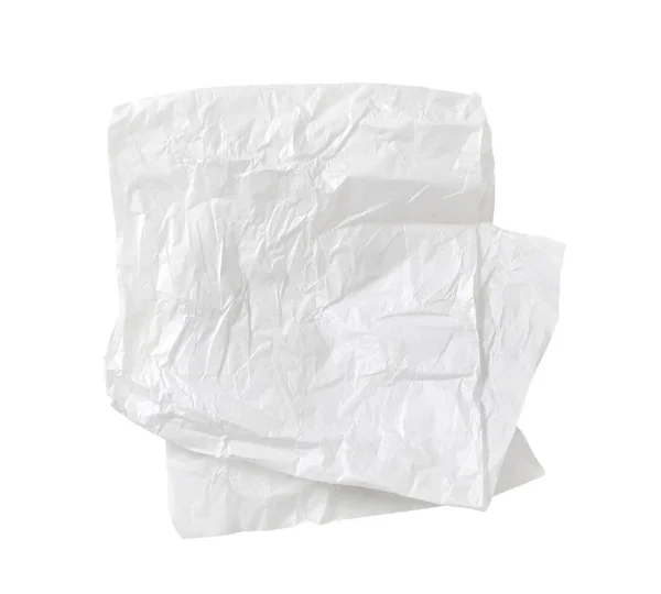 Papel de embalagem de cera branco amassado — Fotografia de Stock