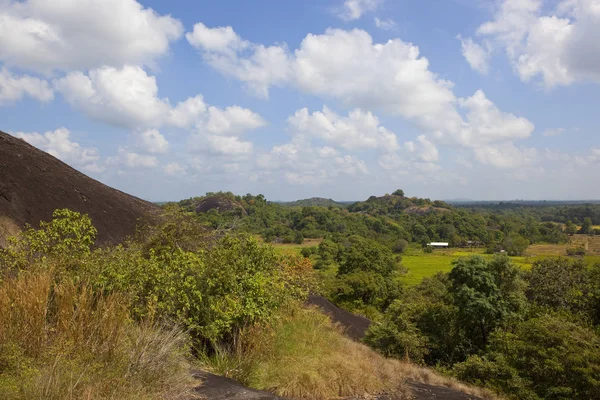 Sri Lankas landskap med rock — Stockfoto