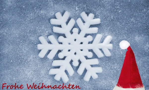 Christmas hat, snowflake, fiber fabric and glitter film, background — Stock Photo, Image