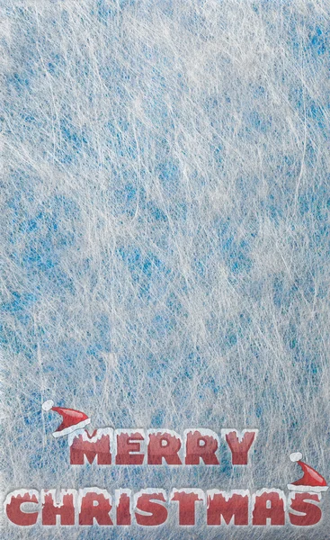 Tejido de fibra y película de brillo y las palabras Feliz Navidad, fondo — Foto de Stock
