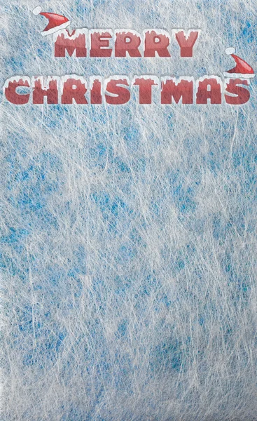 Włókna tkaniny i brokat film i napis Wesołych Świąt, tło — Zdjęcie stockowe