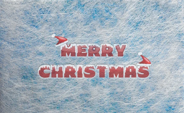 Fiberstoff- og glitterfilm og ordene "God jul, bakgrunn" – stockfoto