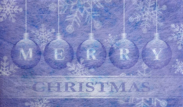 Fiber tyg och glitter film och christmas bollar, julkort — Stockfoto