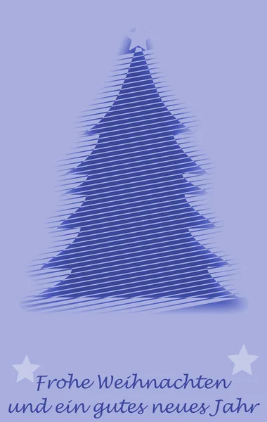 Abstraktní vánoční strom, Vánoční přání — Stock fotografie
