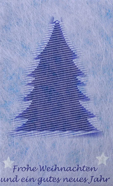 Abstraktní vánoční strom, Vánoční přání — Stock fotografie