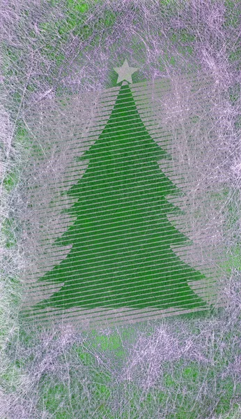 抽象的圣诞树，圣诞贺卡 — 图库照片