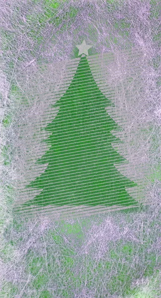 Árbol de Navidad abstracto, tarjeta de Navidad — Foto de Stock