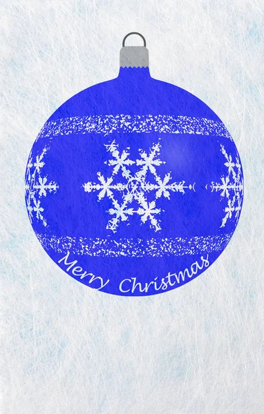 Tela de fibra y película de brillo y bola de Navidad abstracta, tarjeta de Navidad — Foto de Stock